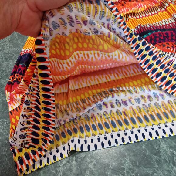 ENFOCUS STUDIO Womens Size 12 Sleeveless Tribal Striped Blouson Dress Aztec Boho - Picture 7 of 11